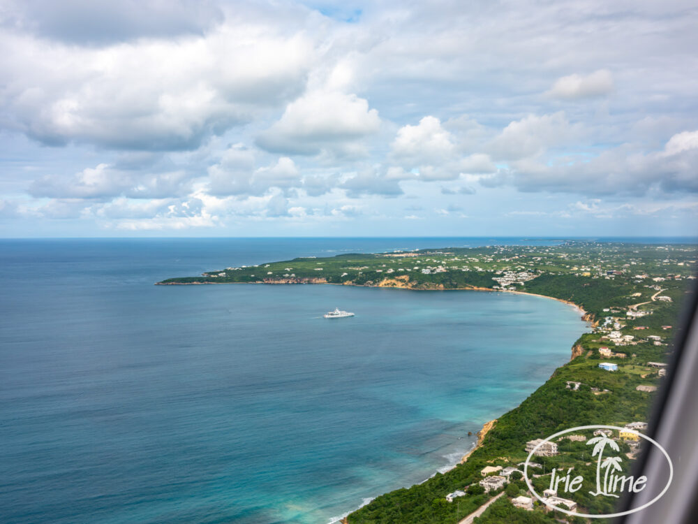 View of Crocus Bay Anguilla from the air