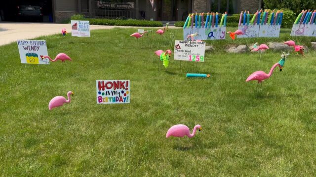 When you get home from vacation and you see all this, you know how much you are loved, and how nuts your friends are!